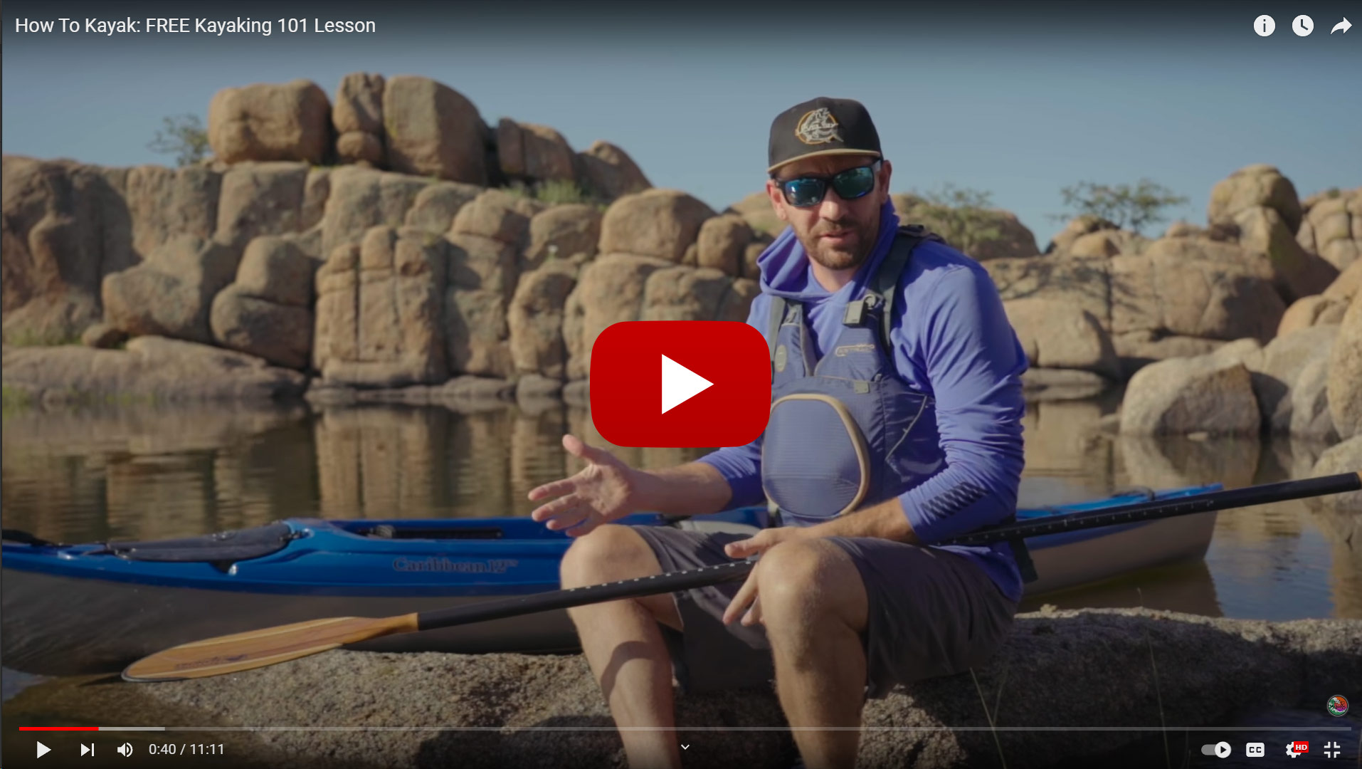 Dan taching the basics of kayaking